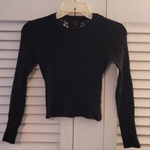 WOMEN'S LACEY BACK SWEATER.
